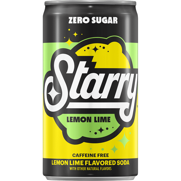 Starry Zero Sugar Flavored Beverage Lemon Lime 7.5 fl oz, 6 Count 