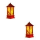 thumbnail image 4 of Bearachild Navidad Retro Castillo luces candelabro árbol de Navidad ciervo viejo muñeco de nieve linterna noche luz escritorio DIY adornos viejo rojo 2piezas, 4 of 5