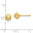 thumbnail image 2 of 14k Solid Yellow Gold Polished Geometric Ball Post Earrings 5.6x5.6mm Wide Ball Earring for Women, 2 of 2