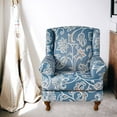 thumbnail image 5 of Stretch Wingback Chair Cover Sofa Cover Washable Chair Protector Armchair Cover Single Sofa Seat Cover for Wedding, 5 of 10
