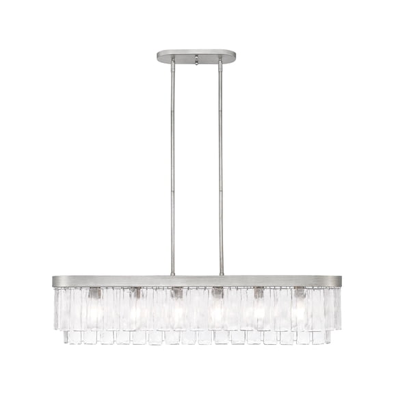 Golden Lighting Ciara 6-light Island Light in Peruvian Silver