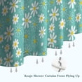 thumbnail image 6 of Turquoise Daisy Flower Yellow Centers Pattern Shower Curtain 72"x72" ,Bathroom Decorative Shower Curtains Set with 12 Hooks,Modern Waterproof Washable Shower Curtain, 6 of 6