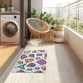 thumbnail image 4 of Yayeee Doormat for Indoor Entrance 32" x 20" Non Slippery Floor Rug, Purple Retro Pattern, 4 of 8