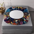 thumbnail image 7 of Sun and Moon Bedding Set Twin Size,Colorful Flowers Bohemian Exotic Gothic Fitted Sheet Sets for Kids Teens Girls Room Decor,Universe Galaxy Bedding Set,1 Fitted Sheet+2 Pillowcases., 7 of 7