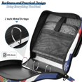 thumbnail image 5 of Haosy 3 Ring Zipper Binder with Shoulder Strap Waterproof Trapper Keeper 2 Inch D-Ring 500 Sheets Capacity, Cute Christmas Rabbit Blue, 5 of 8