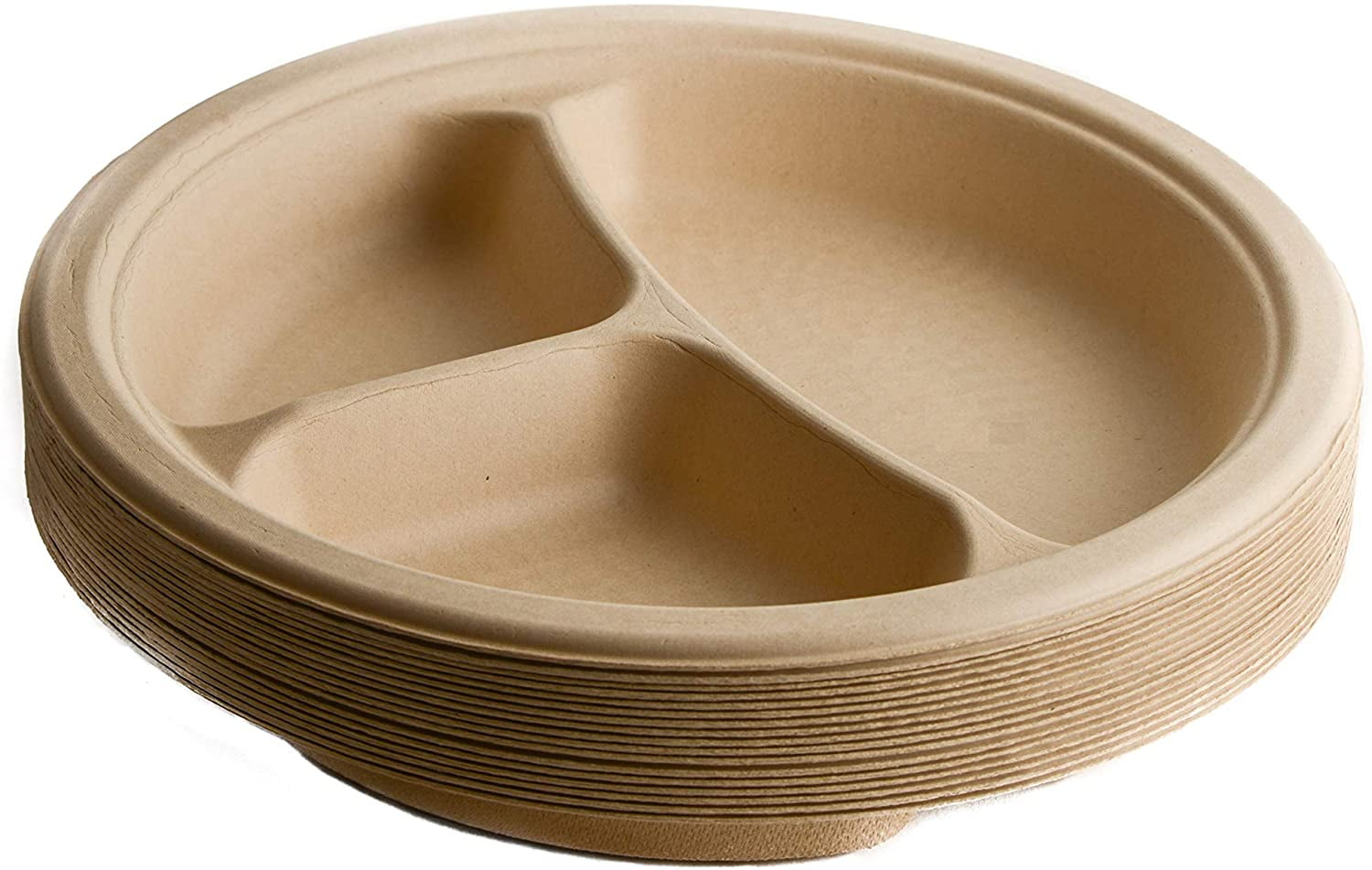 9 inch Wheat Straw Heavy-Duty Disposable Plates 3 Compartments 100sets – ST  International Supply Incorporated