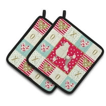 Poodle Love Pair of Pot Holders