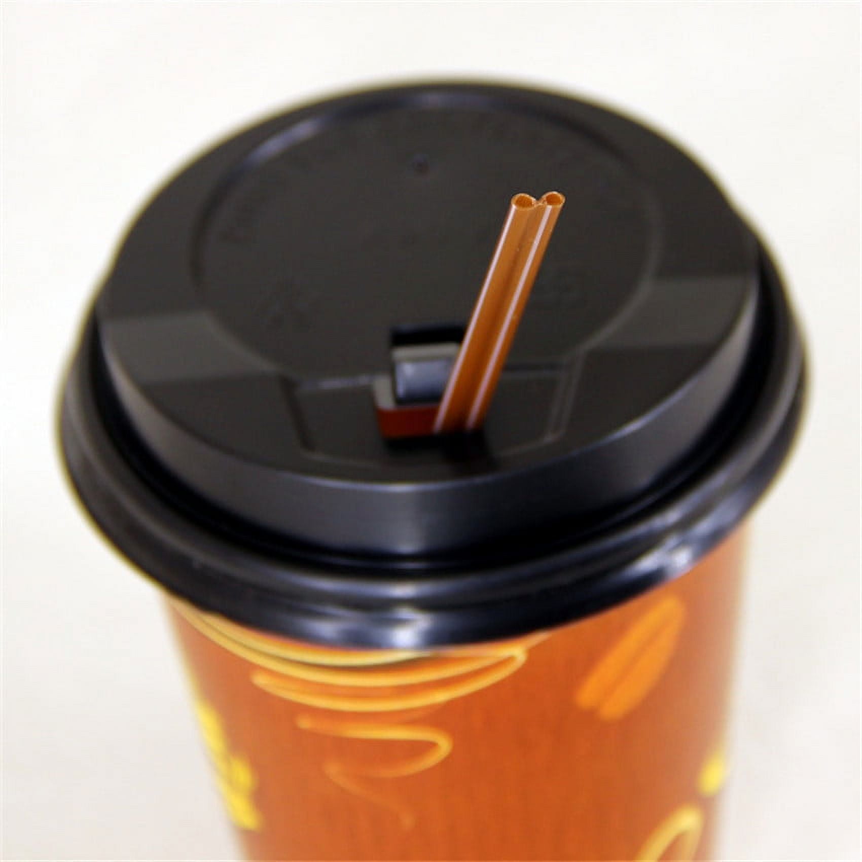 Cafe Grade, BPA Free 7 In. Coffee Stoppers 200 Pack. Recyclable Black Plug  + Stirrer Paddle Perfect for Stirring a Hot Drink. Best Disposable Plastic