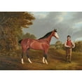 thumbnail image 2 of John Frederick Herring Snr. 18x14 Gold Ornate Wood Frame and Double Matted Museum Art Print Titled - The Racehorse ‘Whiteface’ with Groom J. Gilham, 2 of 4