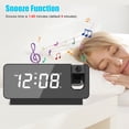 thumbnail image 6 of Evjurcn Digital Projection Alarm Clock for Bedroom LED Digital Clock Projection on Ceiling Wall with USB Charging Port 180Projector 12/24H for Heavy Sleeper, 6 of 8