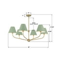 thumbnail image 3 of XAV-B9316-VG-GR Crystorama Lighting Xavier - 6 Light Chandelier-14.25 Inch Tall and 40 Inch Wide-Vibrant Gold/Green Finish, 3 of 7