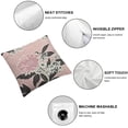 thumbnail image 6 of BANET  Pillow Cases Set of 2 Vintage Pink Floral Pattern Pillowcase for Hair and Skin Envelope Closure Soft Wrinkle Resistant Bedroom Bedding King Size Pillow Cover  18x18in, 6 of 7