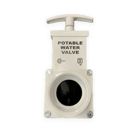 Valterra T1001APW Fresh Water Gate Valve Drain Valve 1.5" Spigot x Slip, White