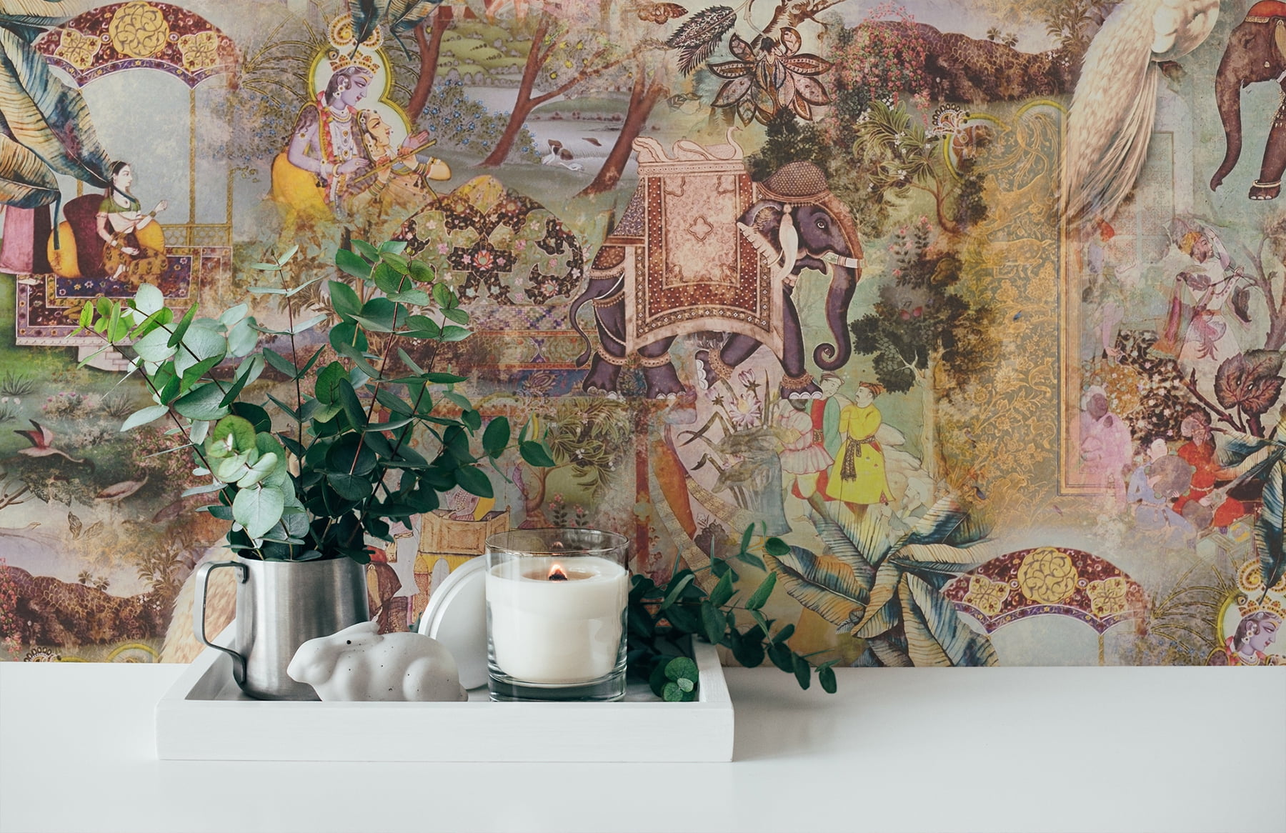 AS Creation Fenmore Olive Indian Safari Wallpaper
