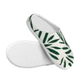 thumbnail image 3 of Goofa Palm Branch With Leaves Print Womens Mens Cotton Lightweight House Slippers , Washable Home Slippers,Indoor Comfy Bedroom Cozy Slippers-44/45, 3 of 7