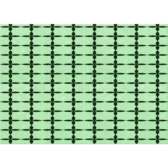 Ahgly Company Machine Washable Indoor Rectangle Transitional Mint Green Area Rugs, 5' x 8'