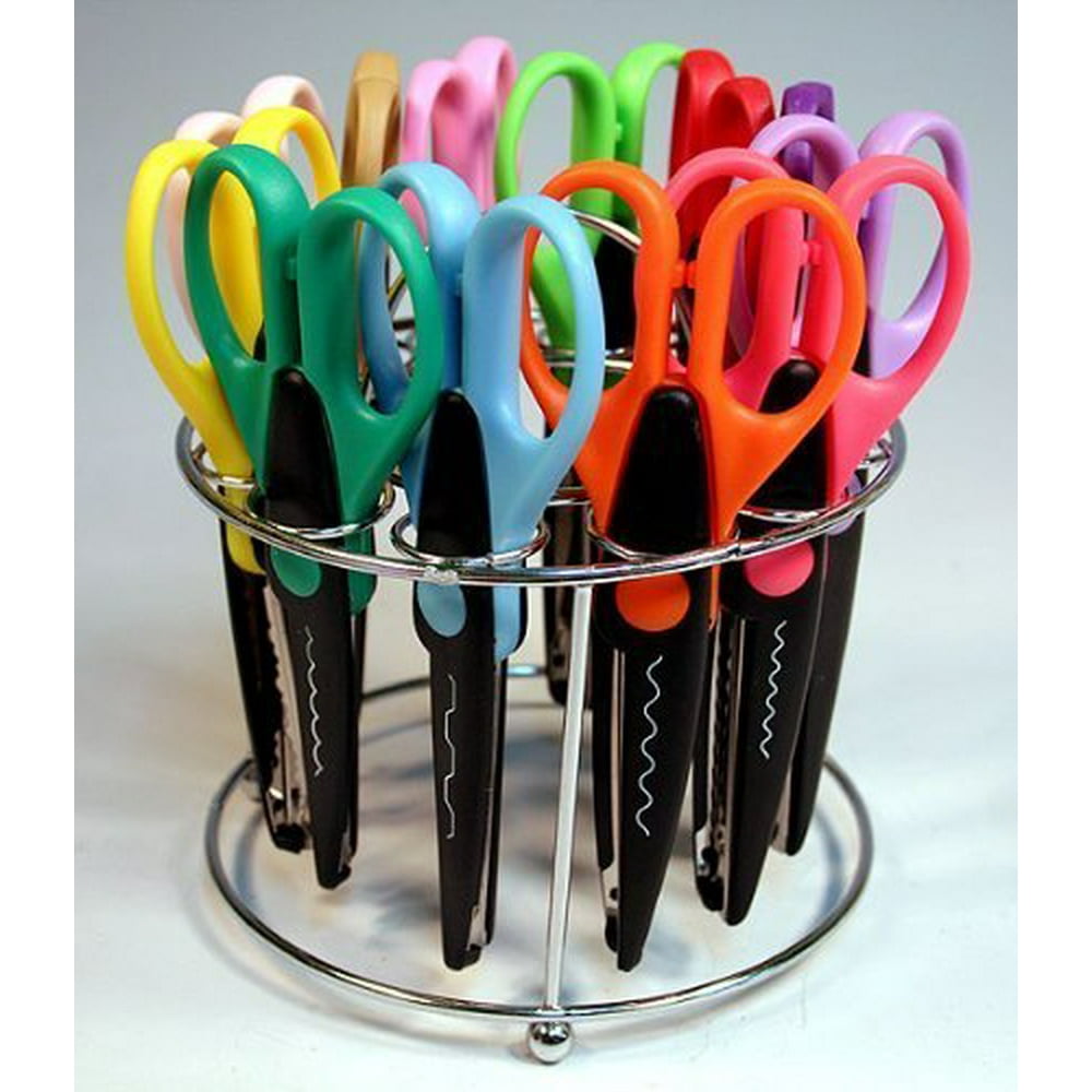 Strokes Office Supplies 12 Paper Edger Scissors with Organizer Stand