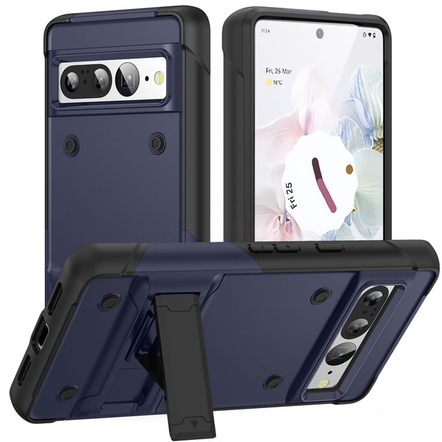 Étui Robuste pour Google Pixel 7 Pro, Protection contre les Chutes de Qualité Militaire avec Support Intégré Antichoc pour Google Pixel 7 Pro 6.7 Pouces, Violet