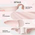 thumbnail image 3 of Balabala Girls 3-Pack Soft Cotton Briefs – Apple & Bunny Print Toddler & Kids Underwear, 3 of 7