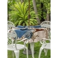thumbnail image 3 of Outdoor Tablecloths with Umbrella Hole & Zipper, Vintage Teal Butterfly Round Tablecloths 60 Inch, Vintage Brown Tree Branch Waterproof Table Cloth, Patio/Pool/Picnic Table Covers, 3 of 8