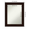 thumbnail image 4 of Amanti Art Coffee Bean Brown Framed Non-Beveled Bathroom Vanity Wall Mirror - 23 x 29 in, 4 of 10