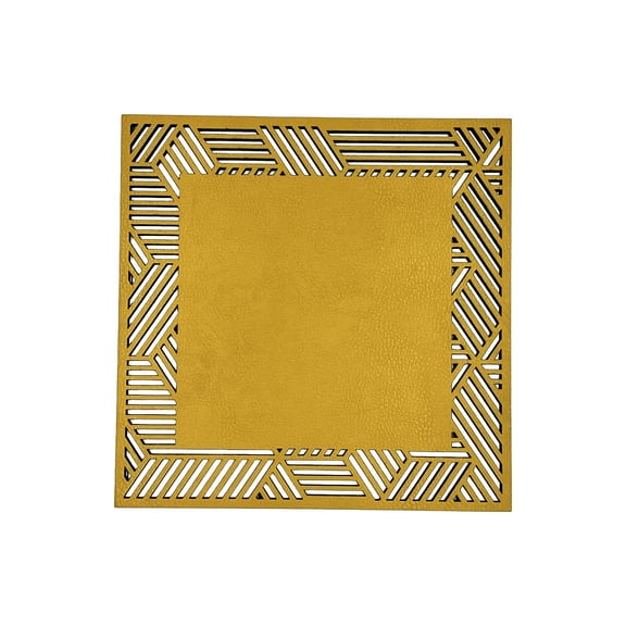 Piazza Mustard Double-Sided Coasters set of 4