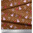 thumbnail image 2 of Soimoi Brown Rayon Fabric Dot & Accessories Fashion Print Fabric by Yard 56 Inch Wide, 2 of 3