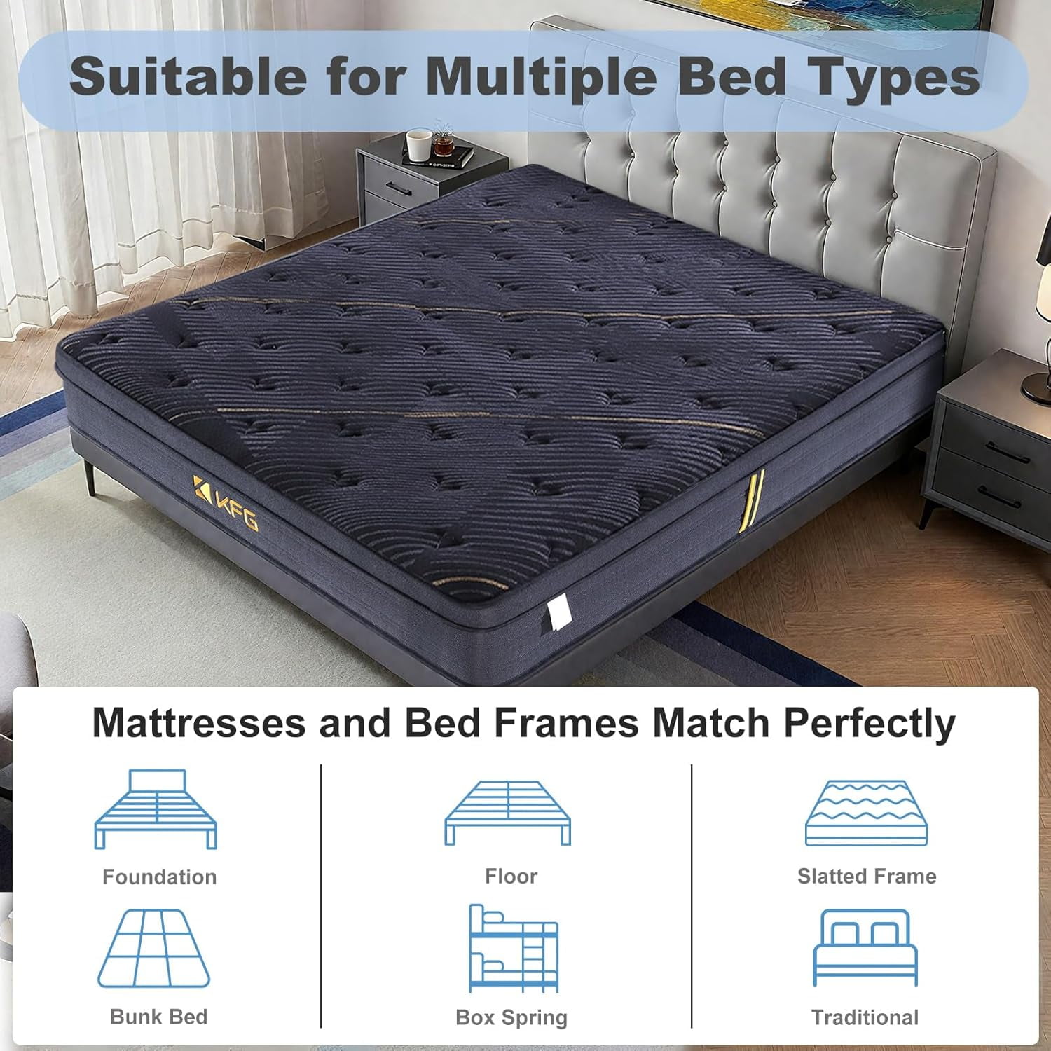 OMOGS Twin Size Mattress 10 Inch, with Memory Foam & Individually Wrapped Pocket Coils for Support, Medium Comfort, Breathable & Durable, for Comfortable Sleep & Pressure Relief, Fiberglass-Free