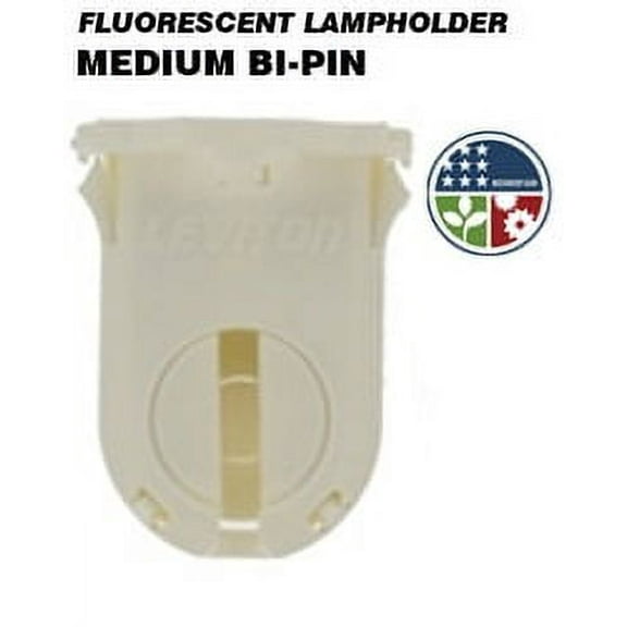 Leviton 23661-SWP T8/T12 G13 Base Medium Bi-Pin Fluorescent Lampholder - White