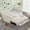 Beige, variant on Harper & Bright Designs Full Size L Shaped Platform Bed with Trundle, Wood Upholstered Corner Bed Frame with Drawer, Beige