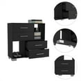 thumbnail image 4 of TUHOME Krista Commode en Bois d'Ingénierie Commodes en Noir, 4 of 7
