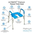thumbnail image 2 of Platinum Health Ultimate Raised Toilet Seat Bedside Commode Shower Chair Combo 350 lb wt cap, 2 of 6