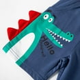 thumbnail image 3 of Toddler Shorts Toddler Kids Boys Summer 3D Crocodile Print Elastic Waist Casual Shorts Soft Breathable Lightweight Active Wear Boys Shorts Dark Blue 3 Years-4 Years, 3 of 5