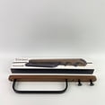 thumbnail image 3 of Voraus  Towel rails,Rustic Burnt Wood Bathroom Towel Bar with Metal Rod, Wall Mounted Bath Towel Rack, 3 of 9