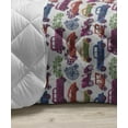 thumbnail image 3 of Hearts Down Alternative Comforter, Rhythmic Love Affection Romance Valentines Day on Grunge Background, Microfiber Quilt for All Season, 5 Sizes, Eggshell and Multicolor, by Ambesonne, 3 of 3