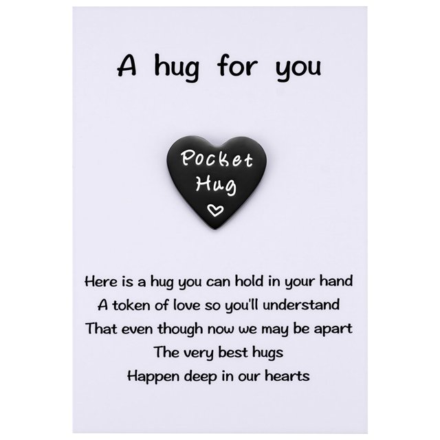 Tarjeta de felicitación MIXJOY Pocket Hug Token Black Thinking of You
