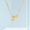 thumbnail image 5 of DQRPSEETB Dainty Necklace Heart Letter Necklace for Women Light Luxury Alloy 26 Letter Love Collarbone Chain Accessory, 5 of 8