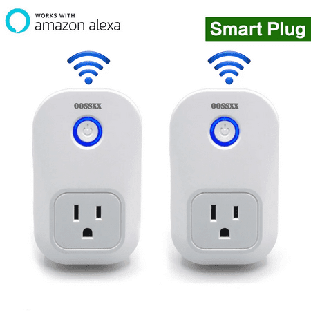 [2 Packs Smart Plug 10A 120V Mini WiFi Plug Smart Outlet](Type 1), Smart Sockets Remote Control Plugs with Voice Control, Timer & Schedule, ETL/FCC/RoHS Listed Socket by OOSSXX