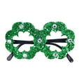 thumbnail image 3 of KKBOTIVE St. Patrick's Day Party Glasses Novelty Shamrock Eyewear for Festive Prom Celebration, Dark Green One Size, 3 of 4