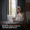 thumbnail image 4 of Half Price Drapes Signature Blue Grey Velvet Blackout Curtains For Bedroom(1 Panel), 50WX 108L, 4 of 11