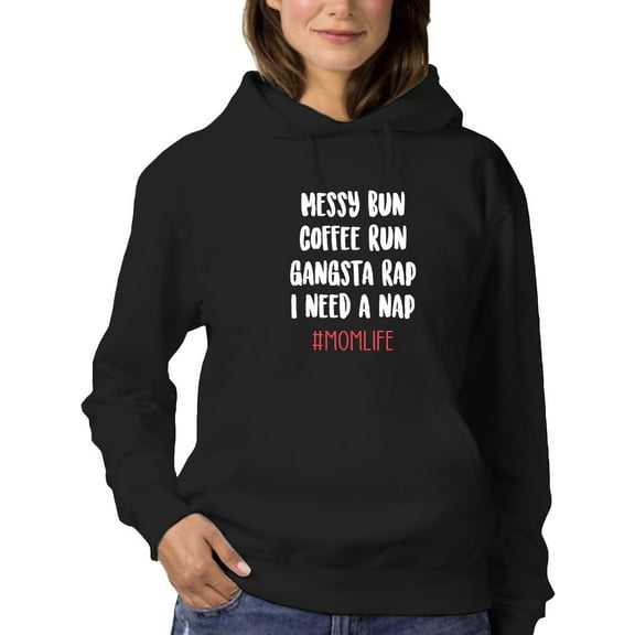Messy Bun Hoodie Women -GoatDeals Designs, Female Small