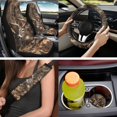 thumbnail image 2 of XYZCANDO Deer Camo Forest 14 Pack Car Seat Covers Full Set Steering Wheel Cover Center Console Pad Seat Belt Pads Headrest Covers Cup Coasters for Most Cars SUVs Sedans, 2 of 7