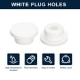 thumbnail image 2 of Unique Bargains 6 Pcs White Plug Holes, T21 Rubber Button Plug for 20mm/0.79' Hole, 2 of 6