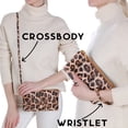 thumbnail image 3 of Humble Chic Crossbody Wristlets for Women - Leopard Vegan Leather Wristlet Clutch Purse, 3 of 10