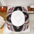 thumbnail image 5 of jejeloiu Vintage Boho Aztec Twin Sheet Sets,Geometric Rhombus Triangle Twin Fitted Sheet,Gray Red Black Flat Sheet For Teens,Ultra Soft Home Decor,3pcs, 5 of 7