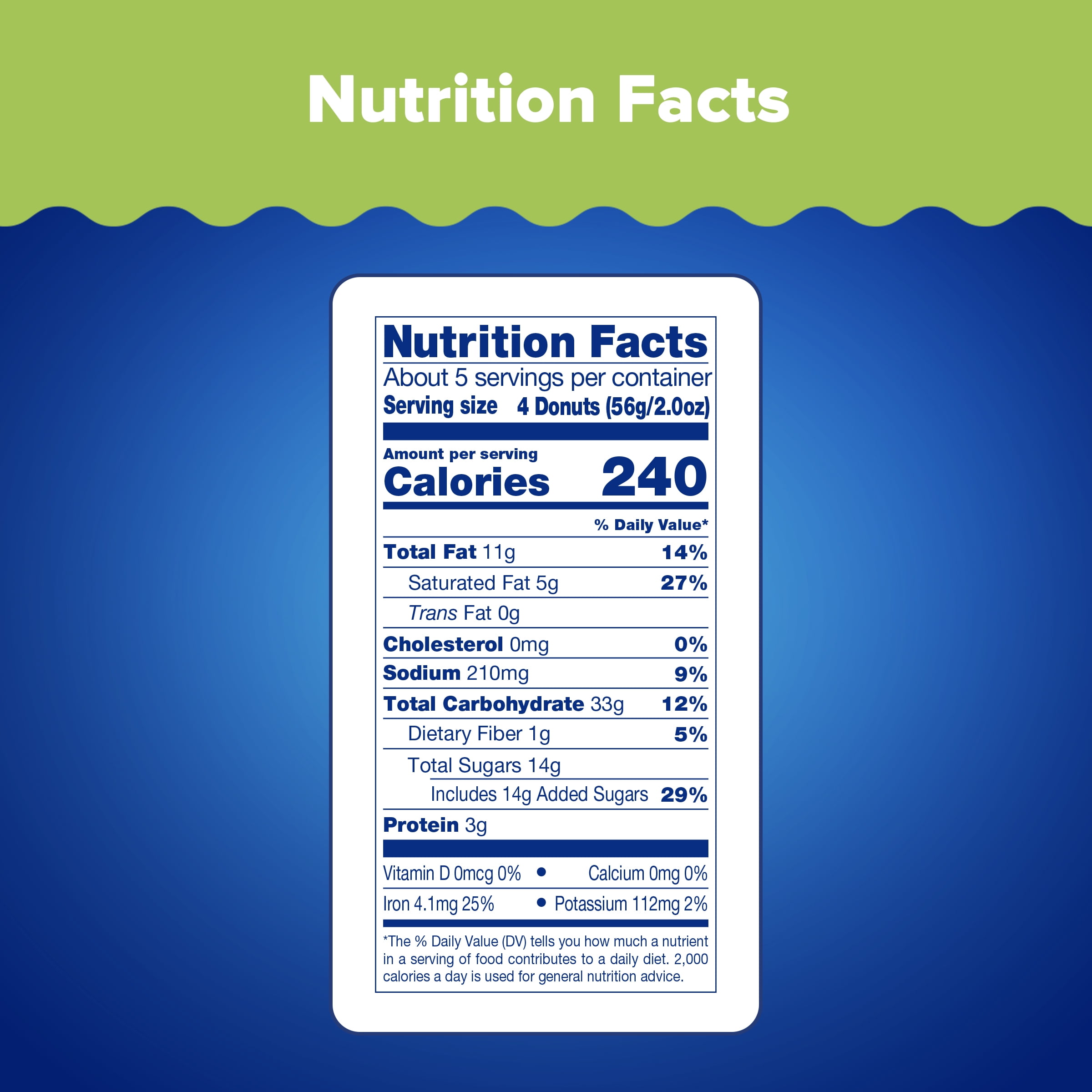 Tastykake Key Lime Mini Donuts, Key Lime Flavored Powdered Donuts, 10 oz, 1 Count, Shelf-Stable