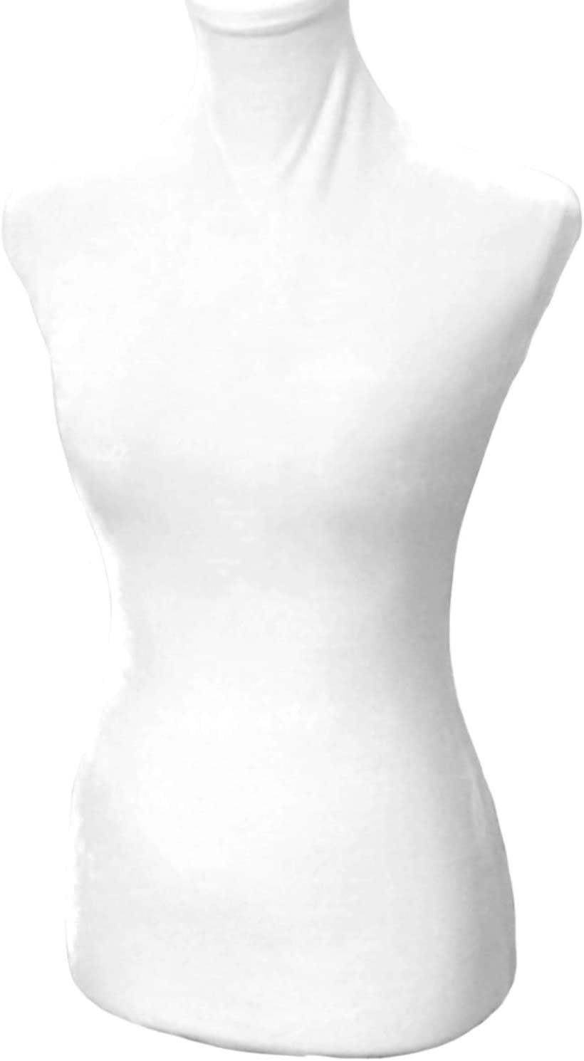 Black Superb Stretched Elastic Fabric Top Cover For Mannequin Torso Dummy Model 