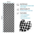 thumbnail image 2 of Black and White Checkered Pattern Hot Yoga Mat Towel Non Slip for Hot Yoga - Quick-Drying Yoga Mat Cover with 4 Corner Pockets with Travel Bag - Hot Yoga Towel Non Slip 70"x26", 2 of 6