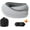 Grey, variant on Neck Travel Pillow, Memory Foam Neck Pillow for Comfort on Airplane, Airplane Travel Kit with 5D Contoured Eye Masks, Earplugs, and Bag for Camping, Traveling, Gift for Traveler