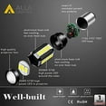 thumbnail image 3 of Alla Lighting 2800lm BA15D 1004 1142 LED Bulbs, 1076 1130 1172 6K White Signal Lights/Interior Lights for Boat, Cars,Trailers, Campers, RVs, Marine, 3 of 6